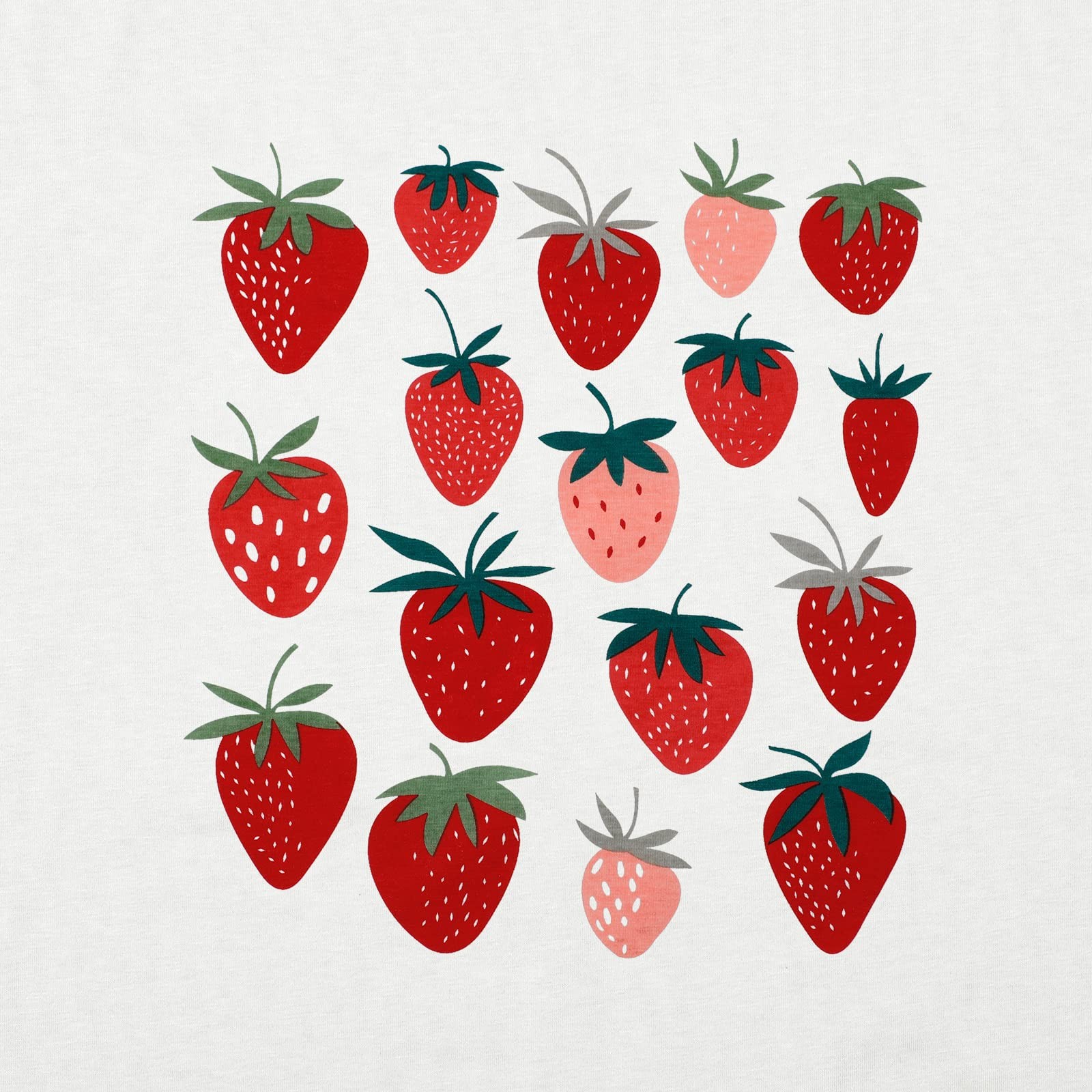Women’s Strawberry Shirt Cottagecore T-shirt Gardener Gift Top, White XL