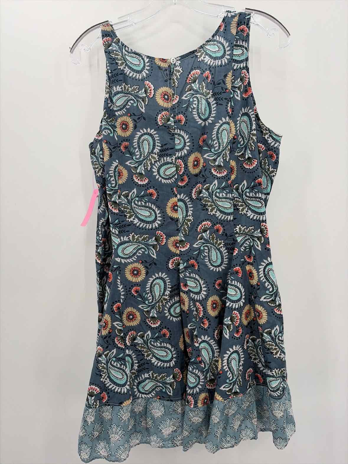 Pre-Owned Cino L Blue Size Large Short Sleeveless Dress