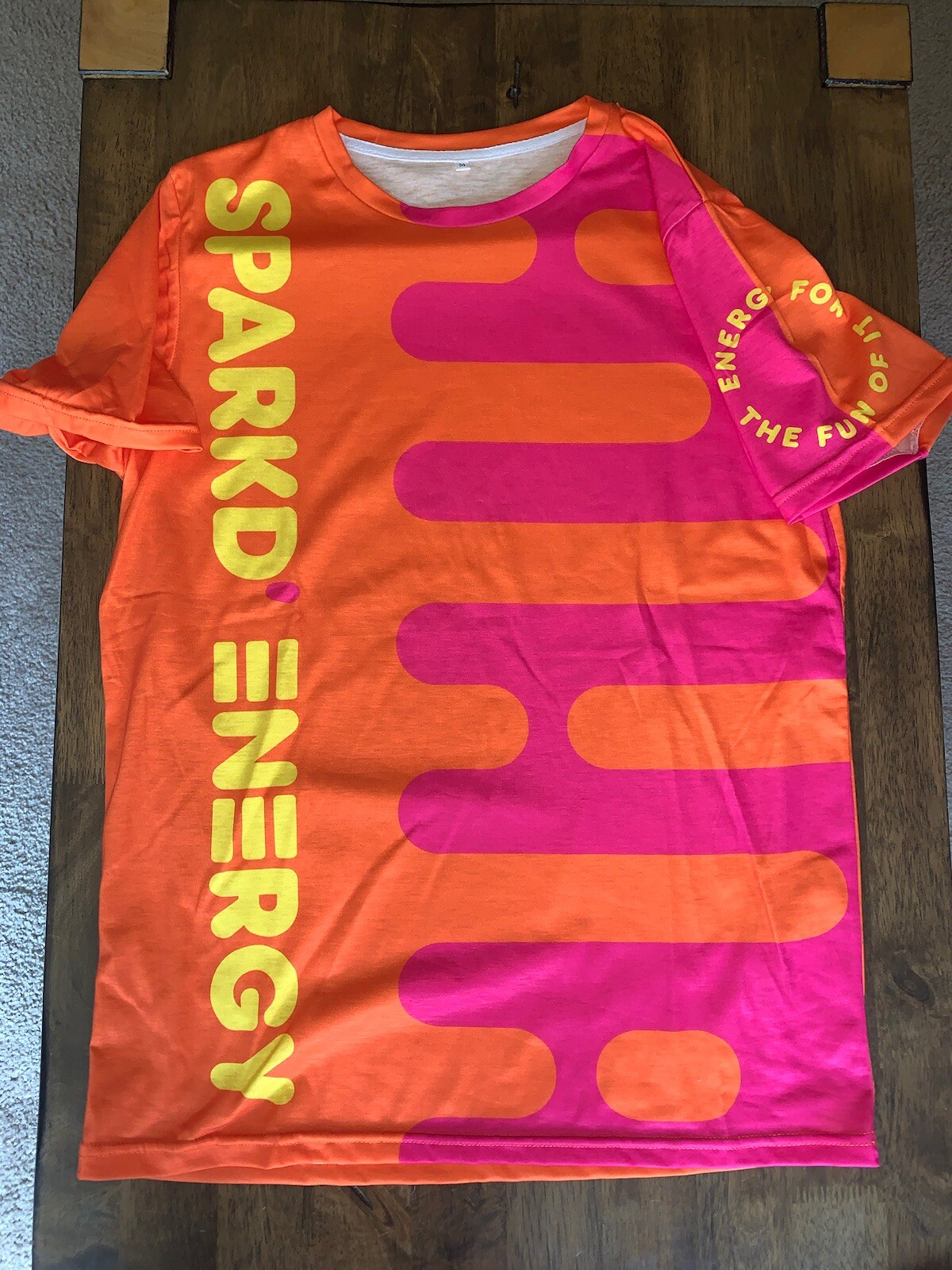 Dunkin Donuts Sparkd Energy for the Fun of It Orange Yellow Sz M Shirt