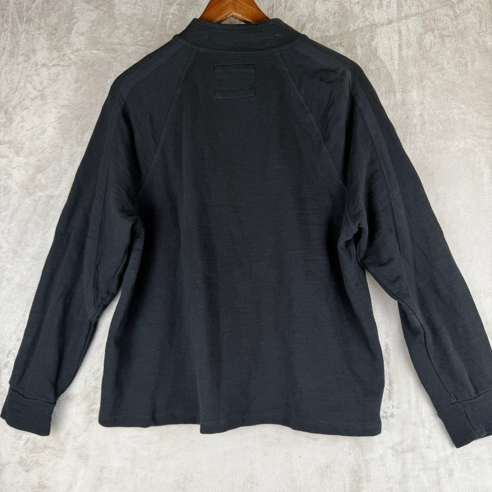Lilly Pulitzer Womens Black Gold Quarter Zip Pullover Mock Neck Top XL RN# 88189