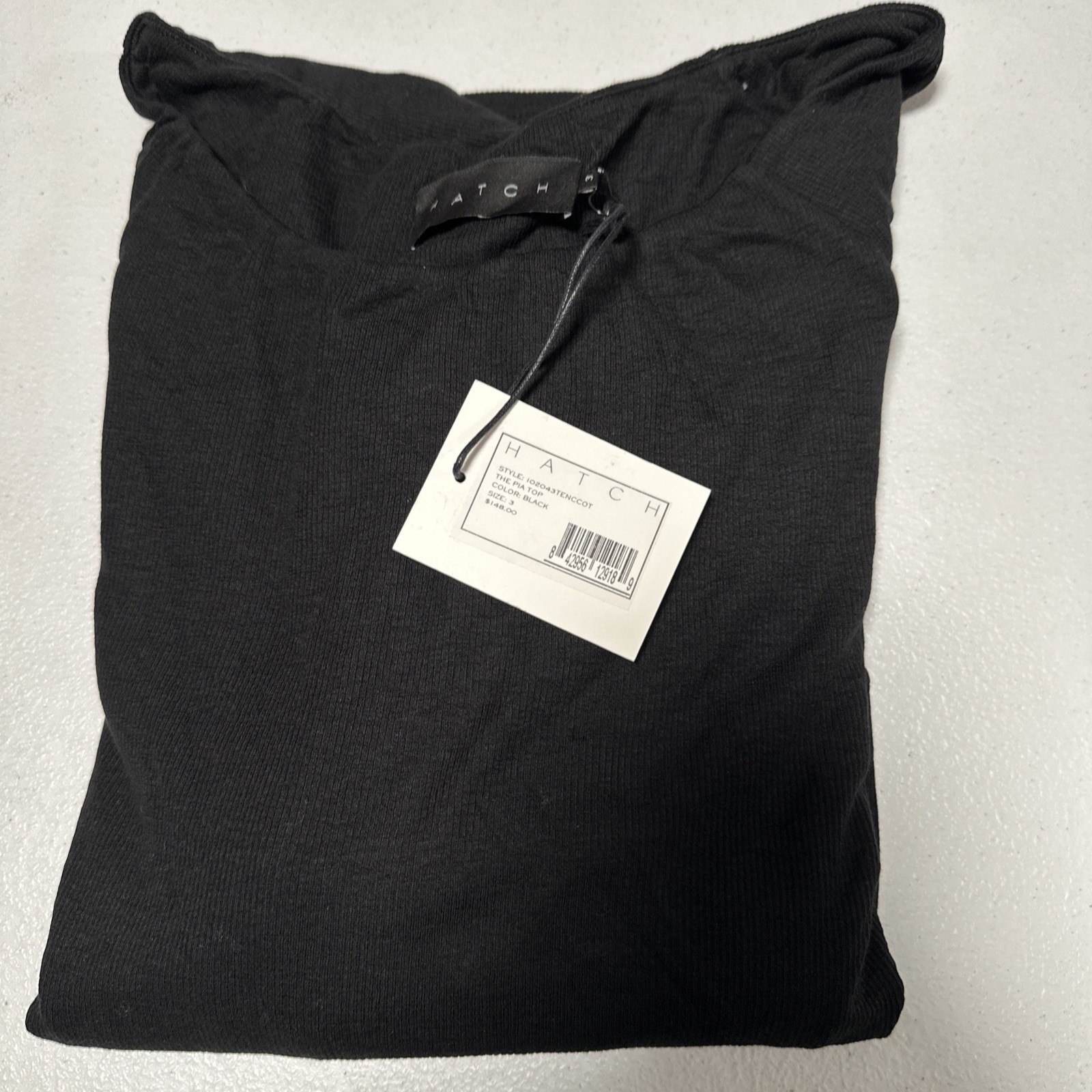 Hatch Maternity Women’s THE PIA TOP Black Super Soft Fabric Size 3 (L/12) NEW