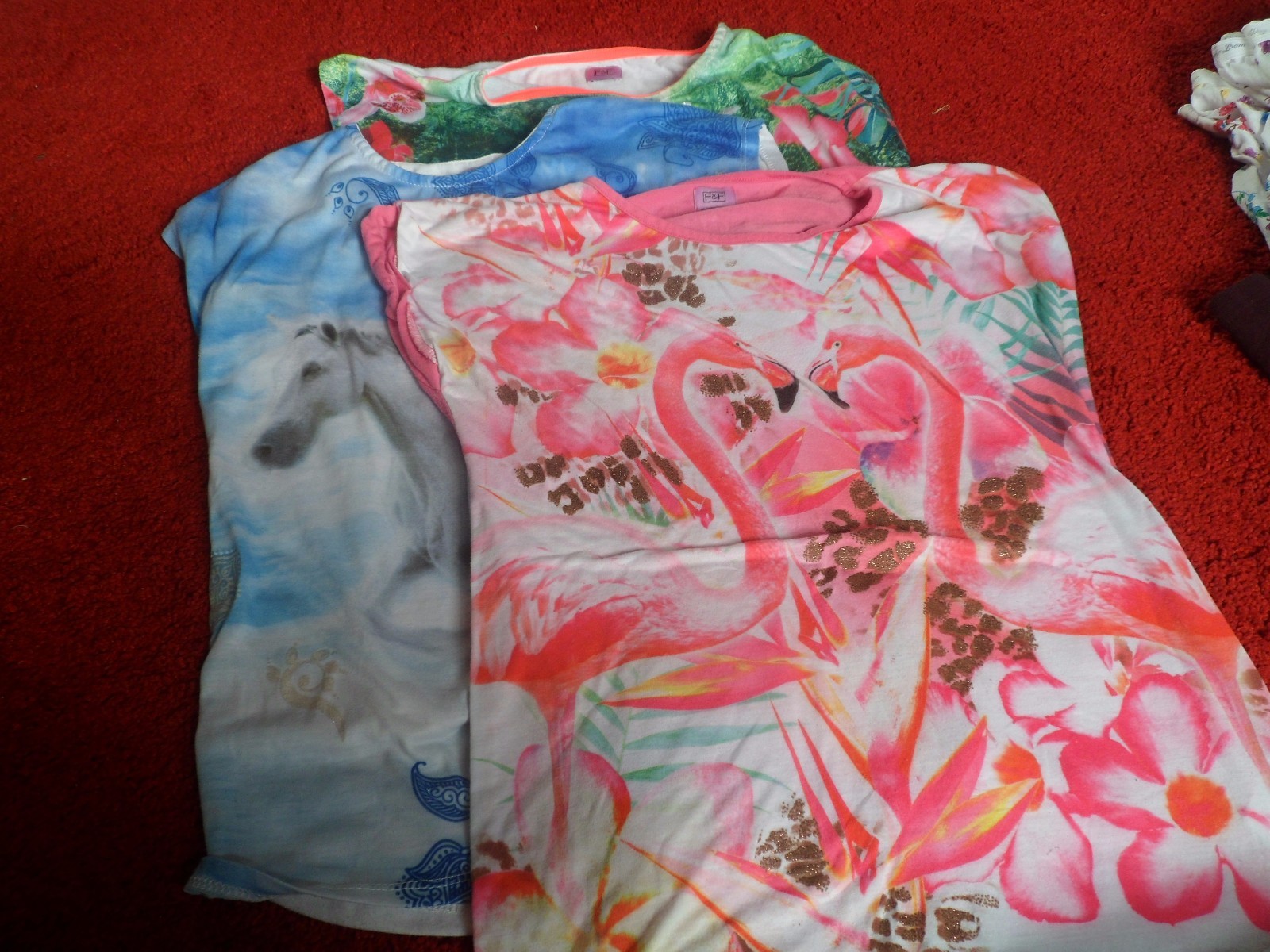Bunfle of three F&F sleeveless shirts 13/14 CHEST 86 CM/34″