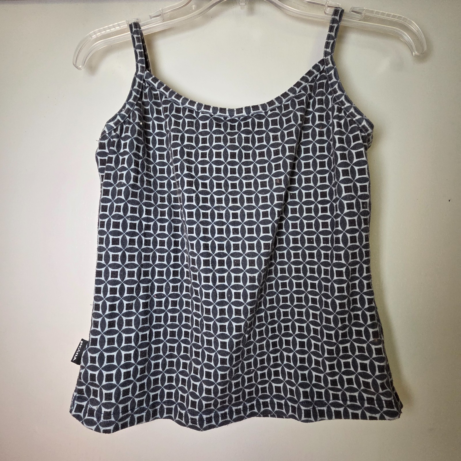 Prana Women’s M Tank Top Pattern Gray Cotton Blend Summer Athleisure Sport Gym