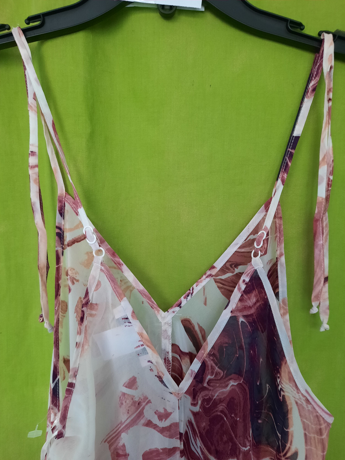 Linea Donatella Dress long women Size S marble Swirl Chiffon back to school NEW
