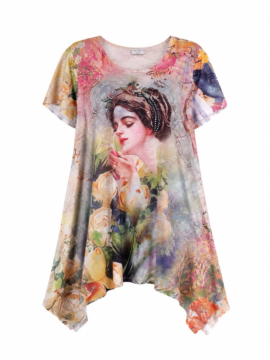 Women Artistic Floral Tunic Top Multiple Sizes Available Let Us Know Your Size