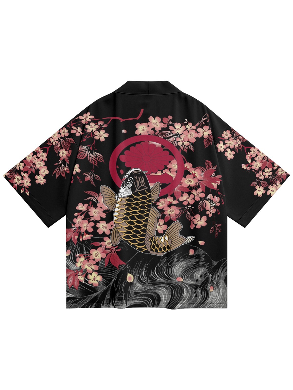 Niepce Unisex Japanese Graphic Lightweight Kimono Cardigan Shirt Tops
