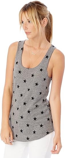 Alternative Women’s Tank Top, Triblend Patterned Eco Meegs Racerback Tank XL