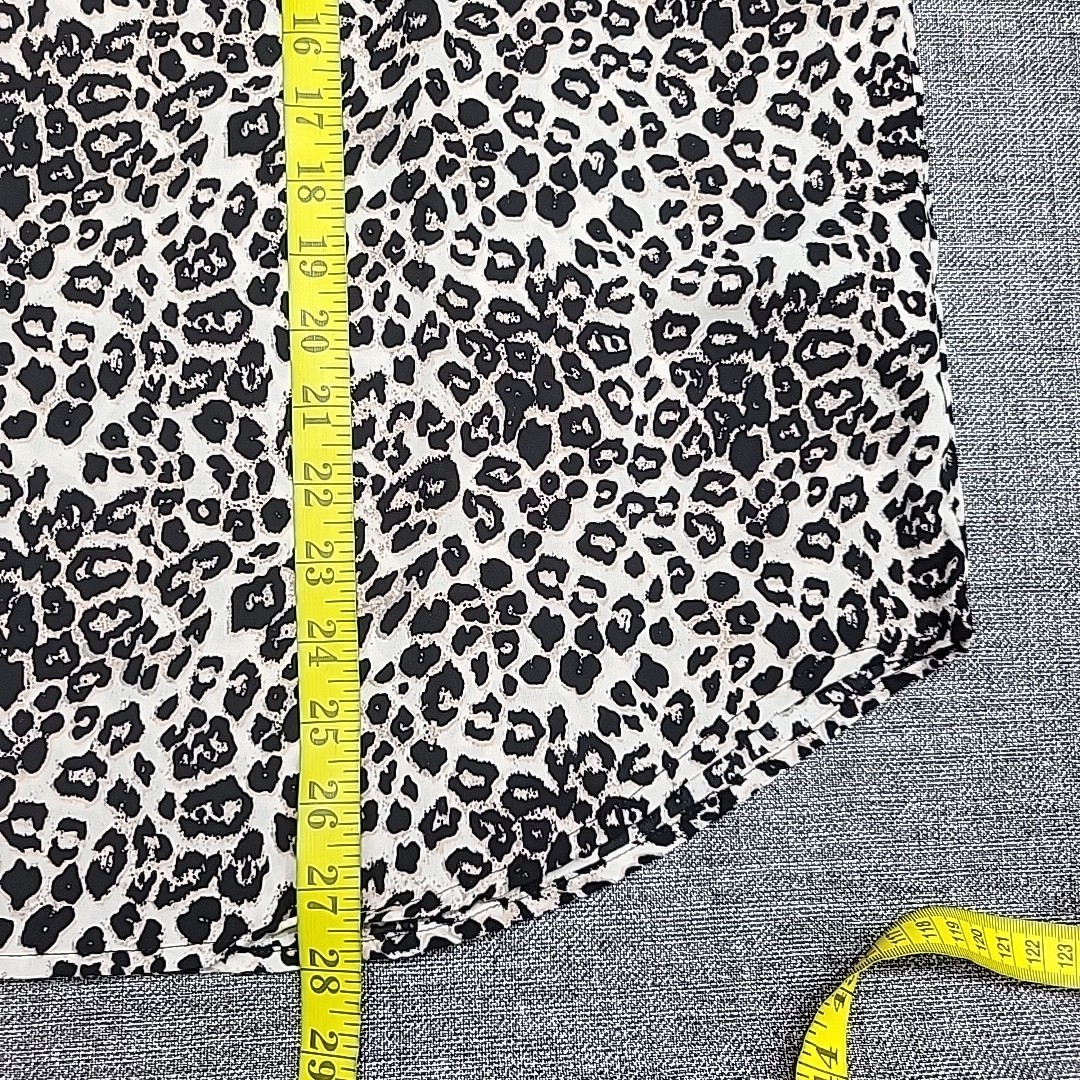 Women’s Animal Print Blouse Top Patch Chest Pocket X-Large Size
