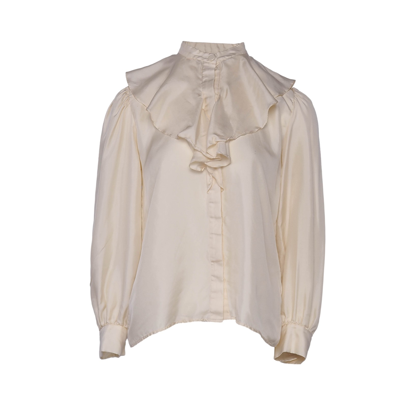 Sandro Paris Women’s 100% Silk Yellow Button Up Shirt Size 1 S