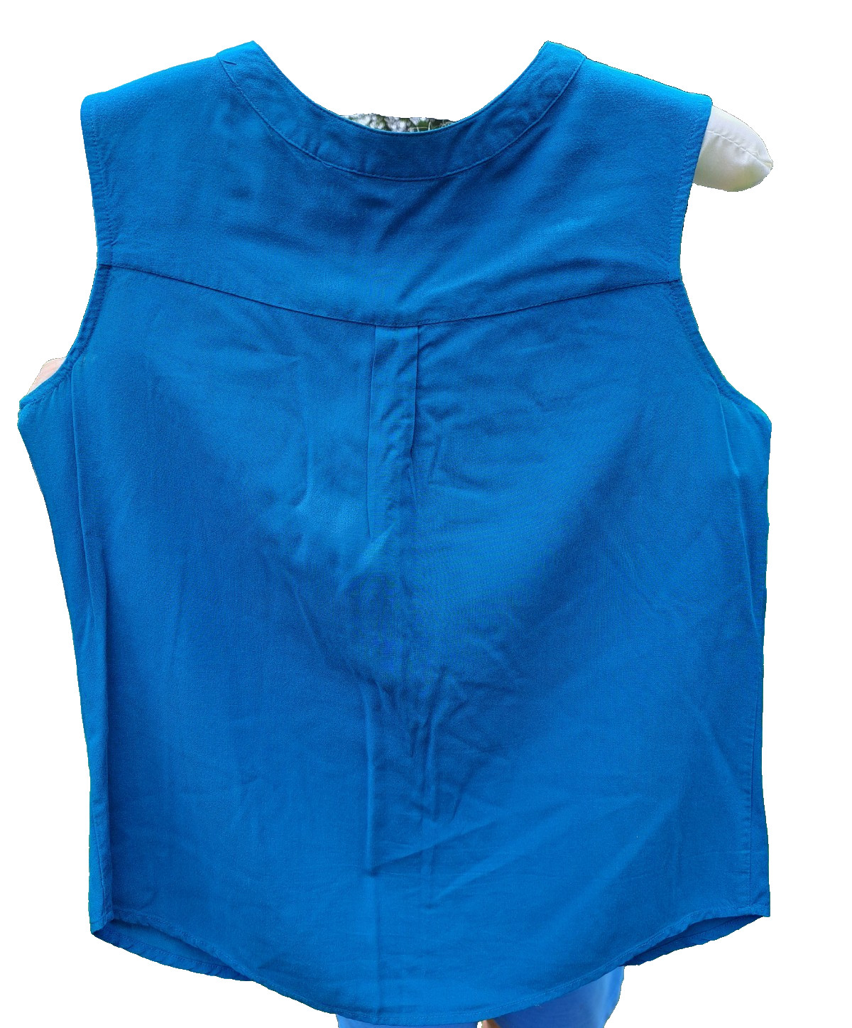 Westbound peacock blue sleeveless blouse size S