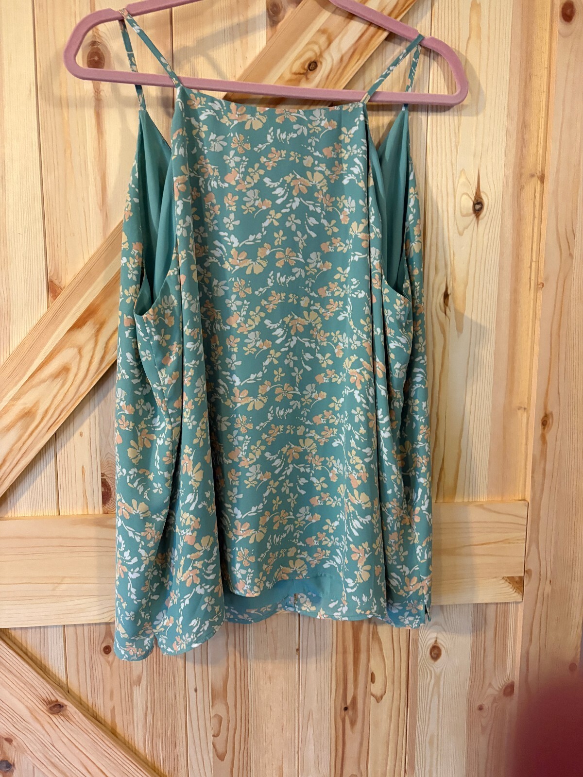 Versona XXL Floral Print Spaghetti Strap Tank Top