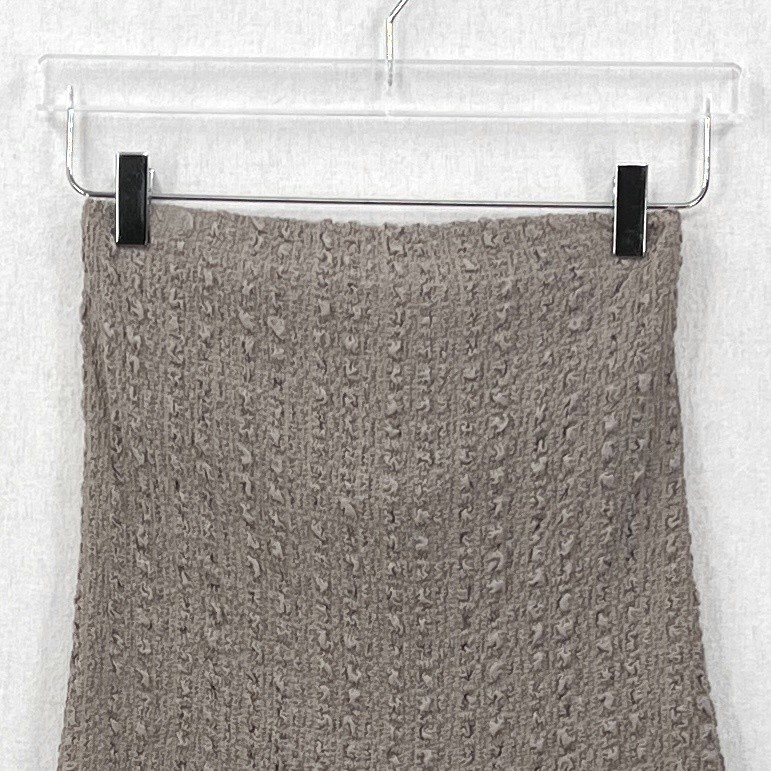 ENZA COSTA Puckered Tub Top Womens Medium Taupe Gray Sleeveless Quiet Luxury NEW