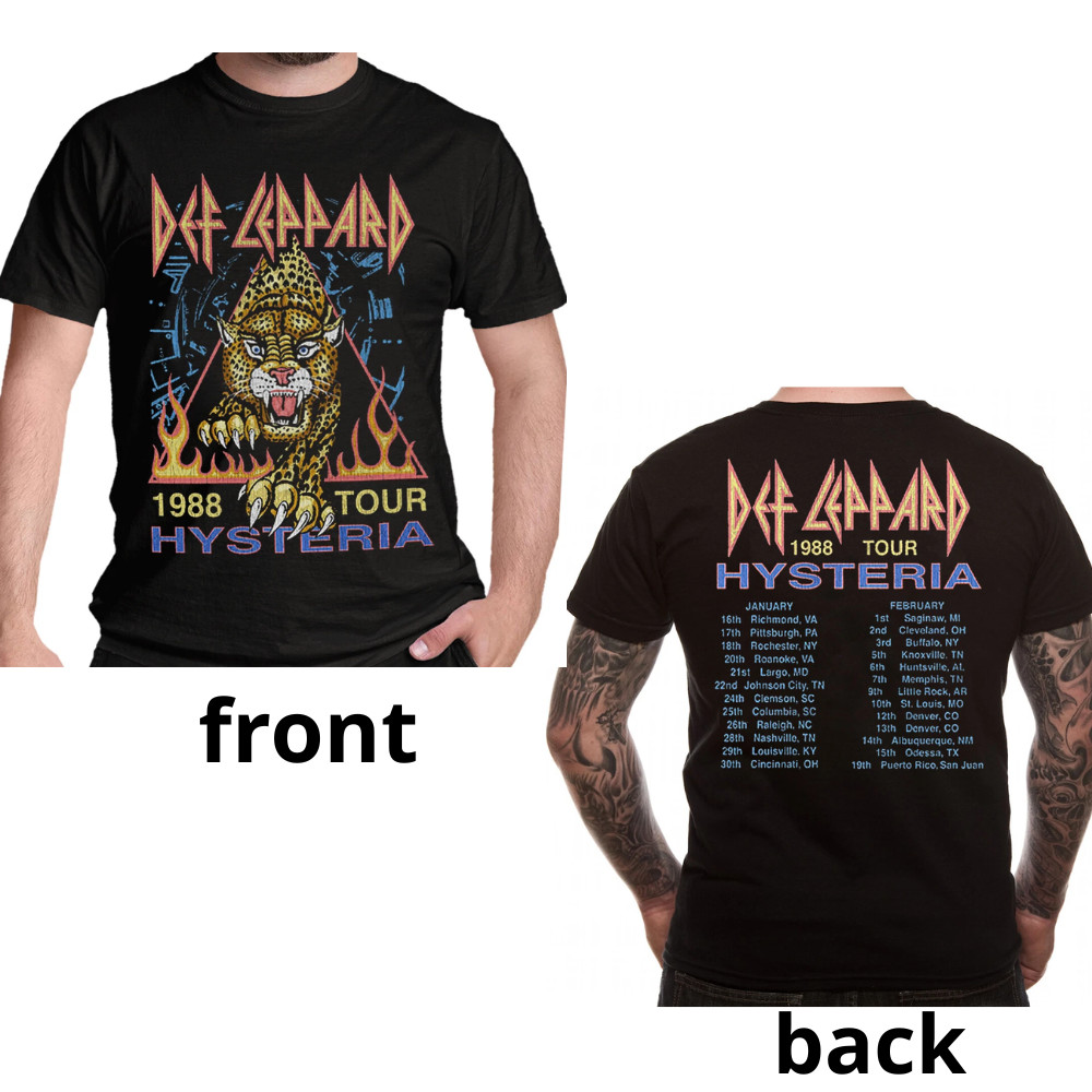 Official Def Leppard T Shirt Hysteria 88 Rock Album Tour Licensed New S to 5XL
