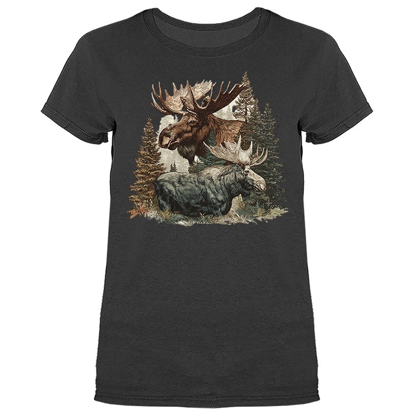 Bull Moose Forest Wildlife Wilderness Nature Outdoor Women’s T-shirt