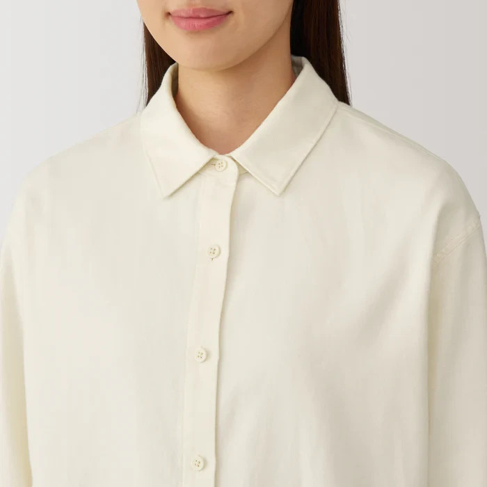 Muji Women’s Flannel Shirt, Women’s Flannel Regular Collar Long Sleeve Shirt, S