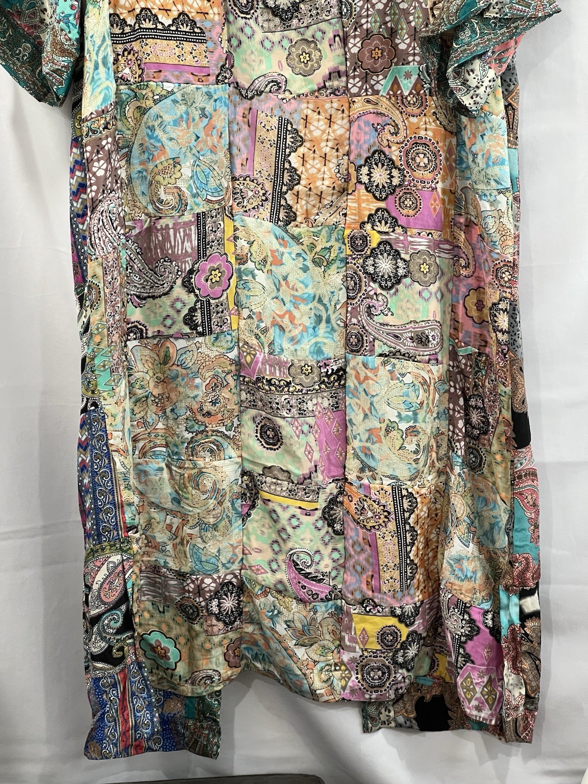 Karma Highway Duster Kimono Patchwork Boho Hippie Oversized Women’s OS Colorful