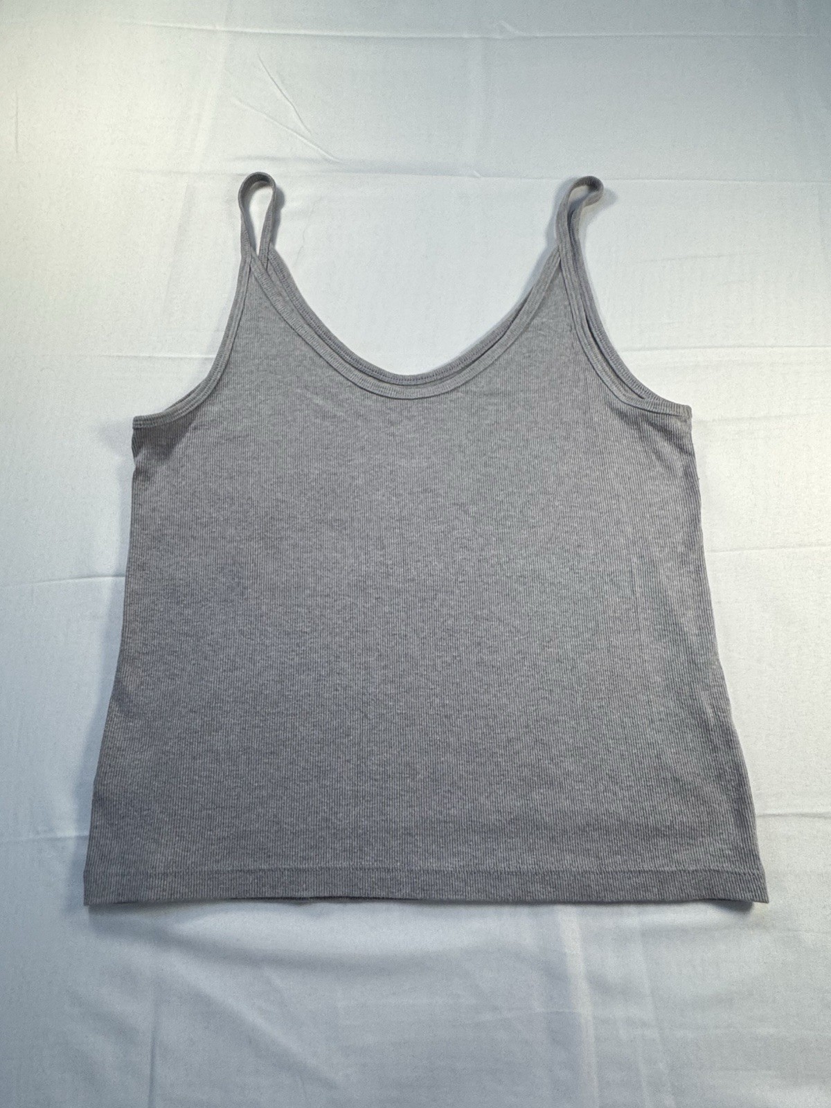 Universal Thread Light Heather Grey Cami Tank Top Ribbed Women’s Size Medium