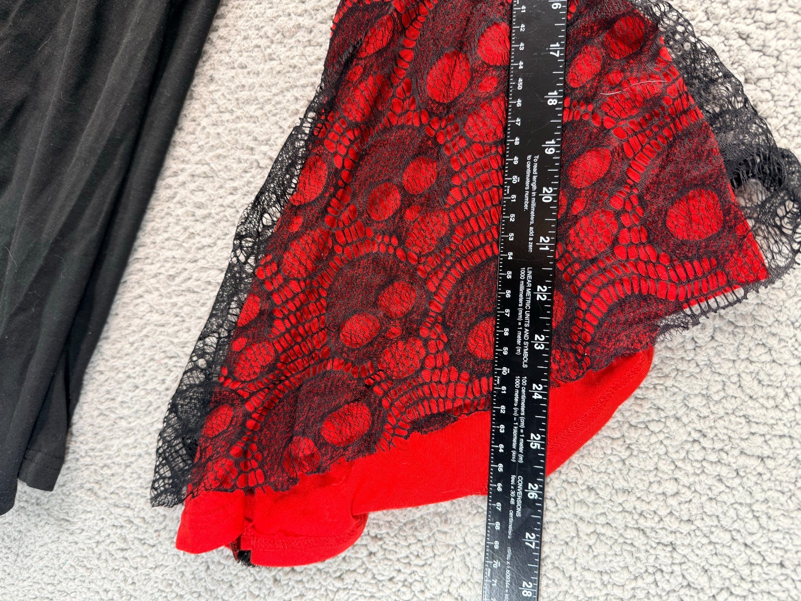 Unbranded Womens Halloween Vampire Lace-Up Flare Sleeve Top Black Red Size 1XL