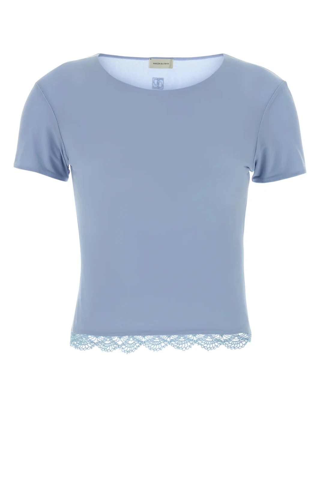 MAGDA BUTRYM Powder Blue Stretcg Cupro T-shirt New And Authentic