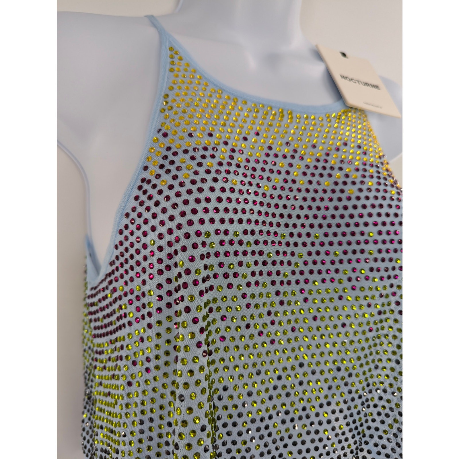 Nocturne Crop Top Sparkly Embellished Tank Size M / L