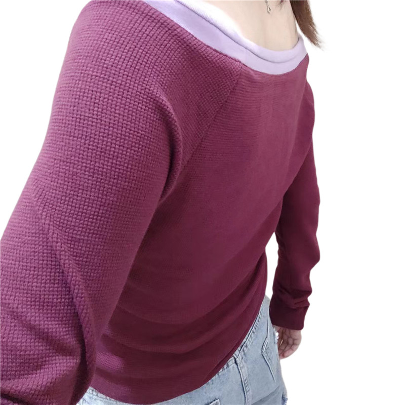 Y2k Fairy Grunge Top Vintage Aesthetic Patchwork Off Shoulder Long Sleeve T