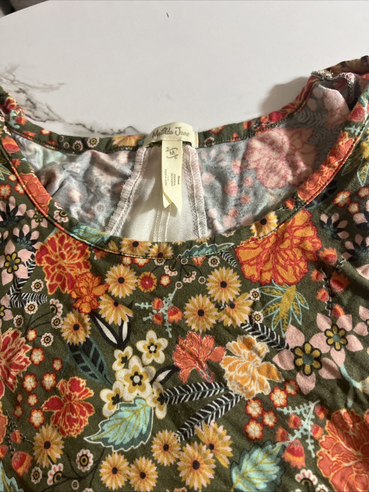 Matilda Jane Happy Floral Tank Hippie Boho Sz M Girlie Feminine Fairy Tale