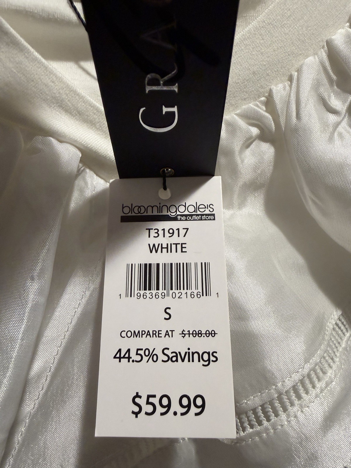 NWT Gracia Women’s White Ruffled Satin Trim Top Size S Elegant Statement Blouse
