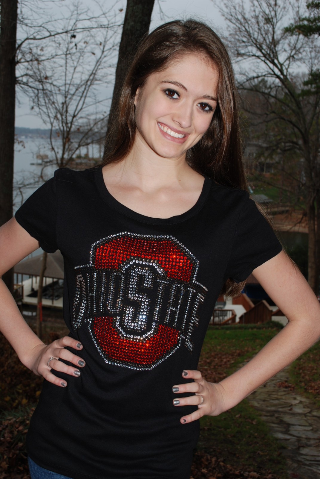 Ohio rhinestone shirt or tank XS S M L XL XXL 1X 2X 3X 4X 5X