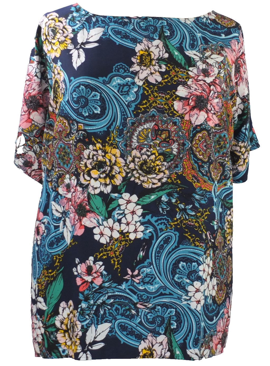 NEW Roaman’s Multi-color Plus Size 32W Blouse Reversible Tunic Polyester