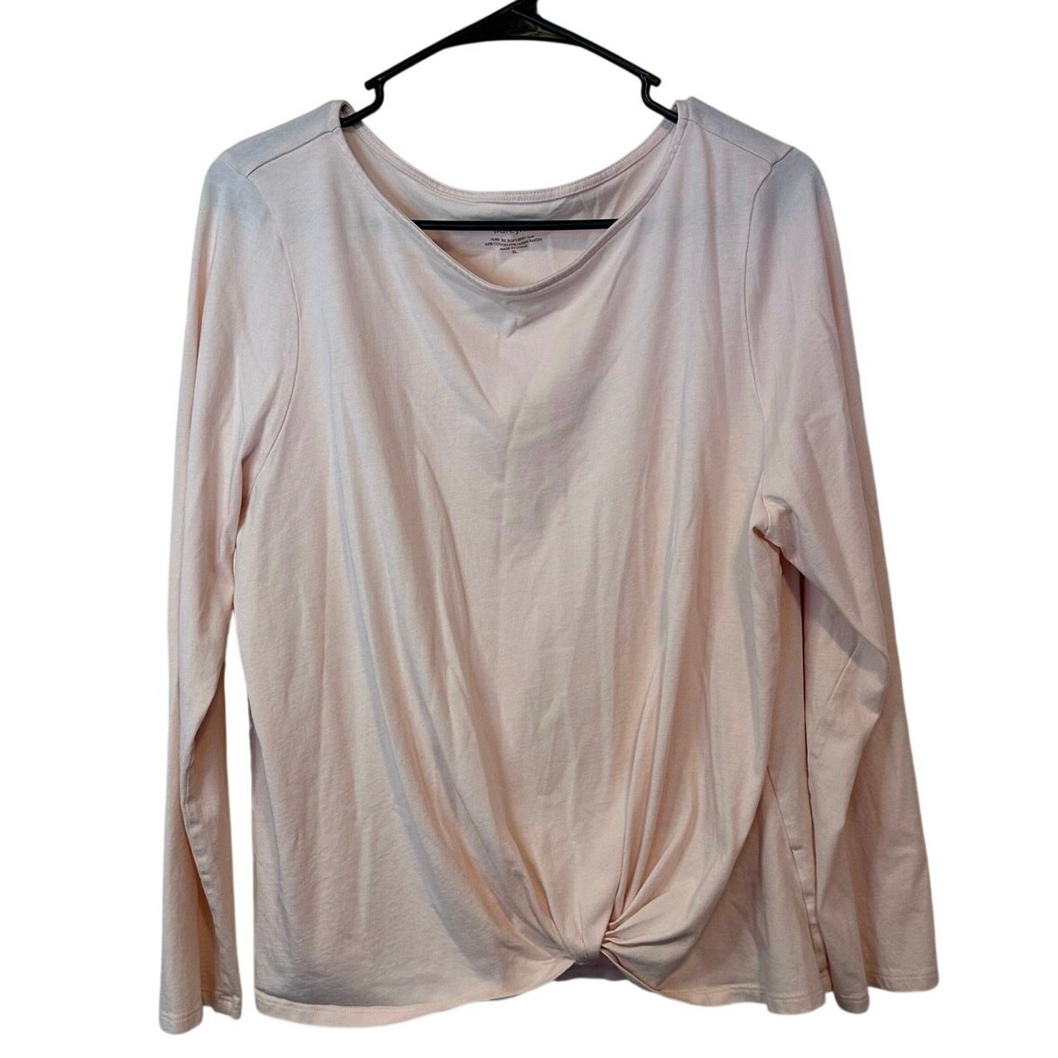 J. Jill PureJill Soft Knot Top Size XL Light Pink Cotton Modal Blend Classic