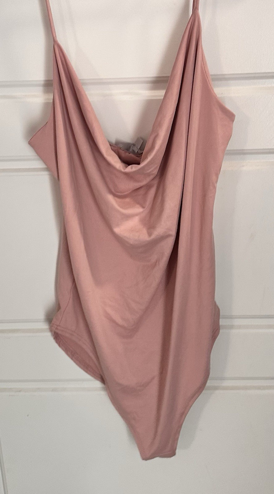 Gaze Tank Straps Snap Bottom Bodysuit Size L Rose NWT