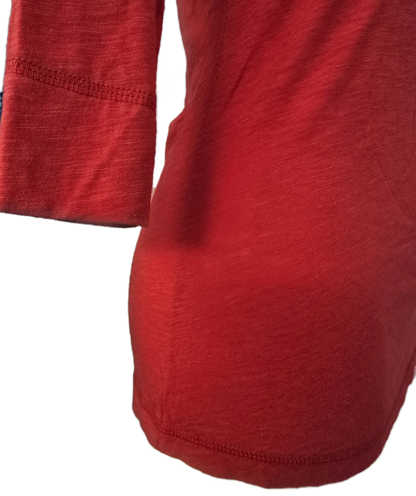 M&S Stretchy Top Indigo 3/4 Sleeve Purple Red Size 6 8 10 12 14 16 18 Base Layer