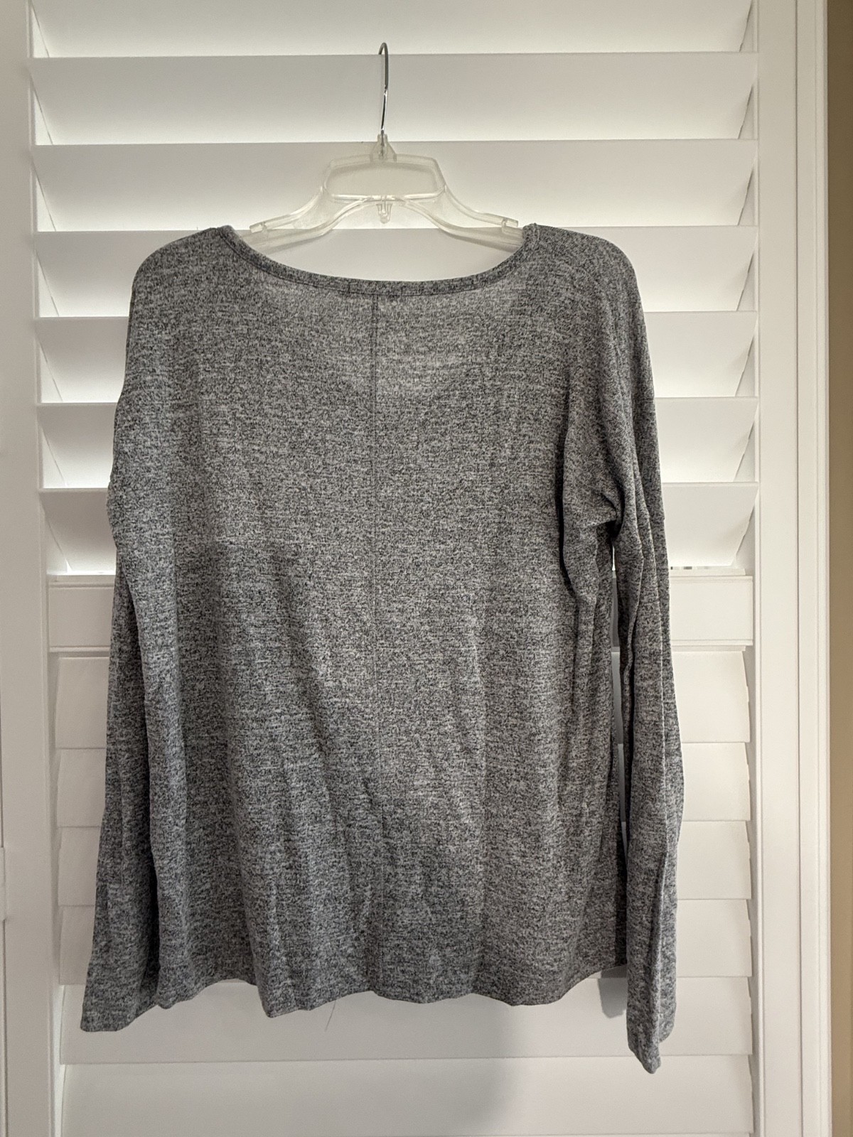 Rag & Bone Lightweight Knit long sleeve V neck Top HEATHER GRAY HACCI MED