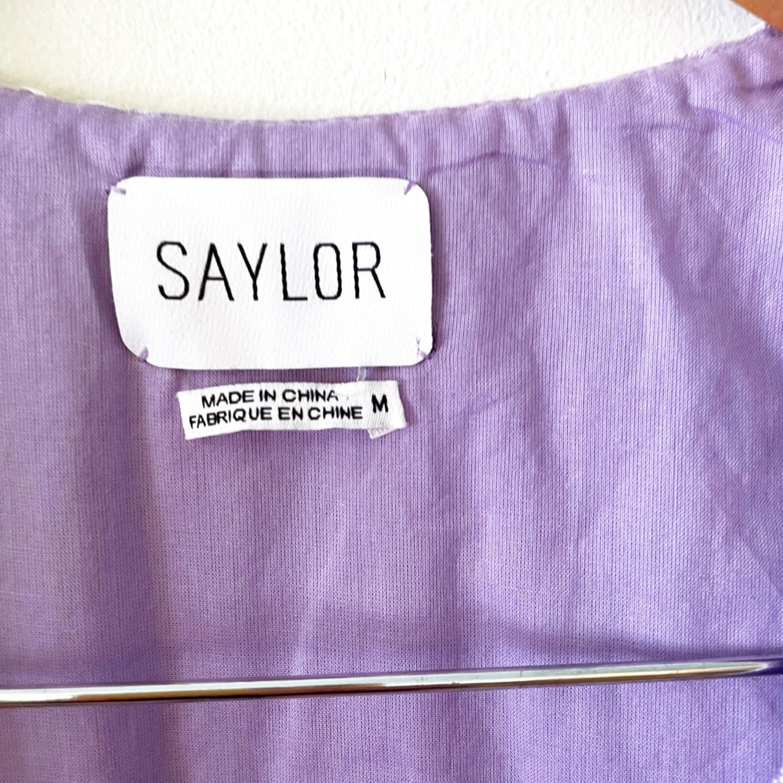 Tuckernuck Saylor Lilac Eyelet Seashell Blouse, Size Medium