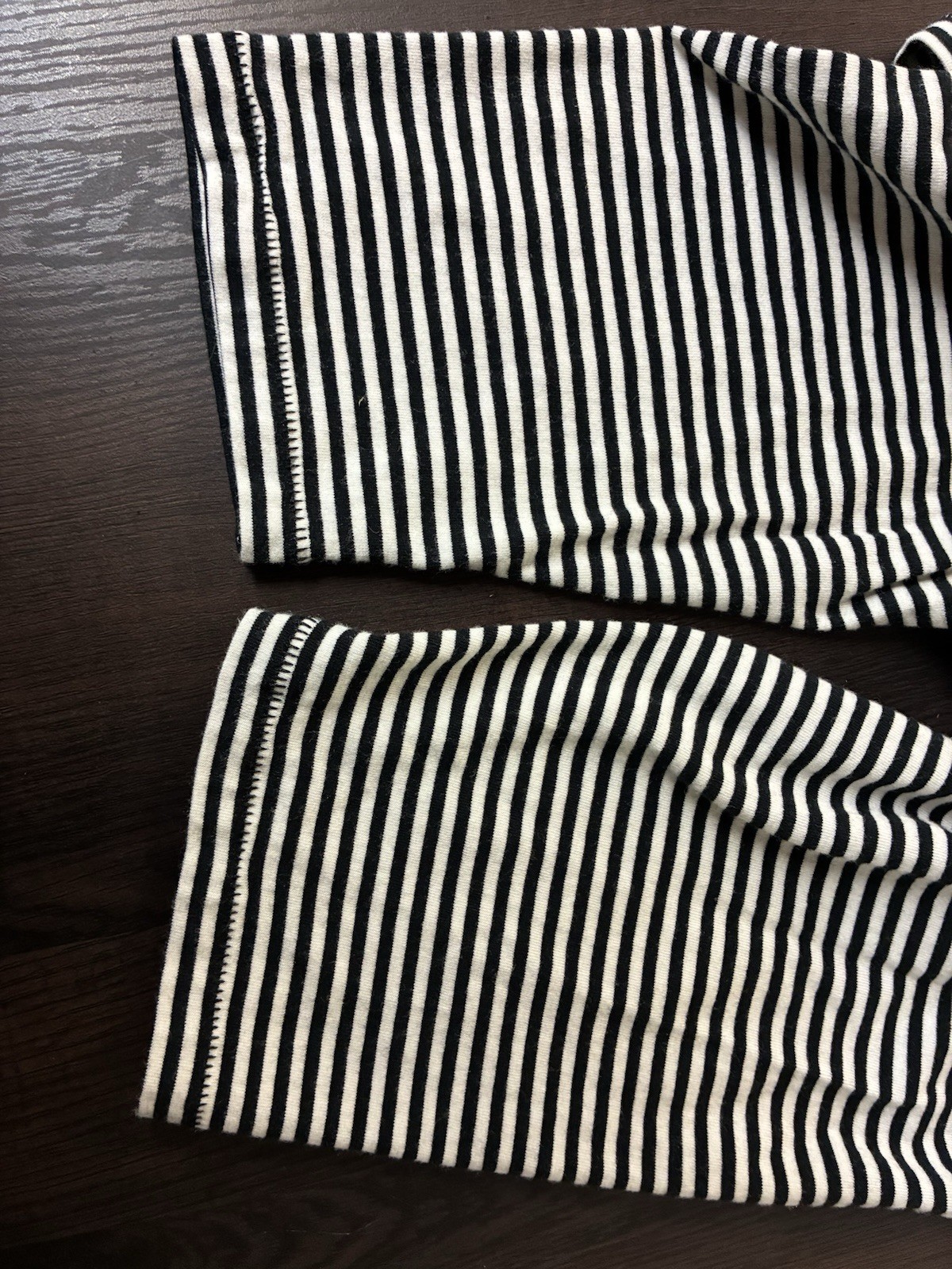 AnyBody Women’s 3X Black White Striped Long Sleeve Tie Hem Knit Top Plus Size