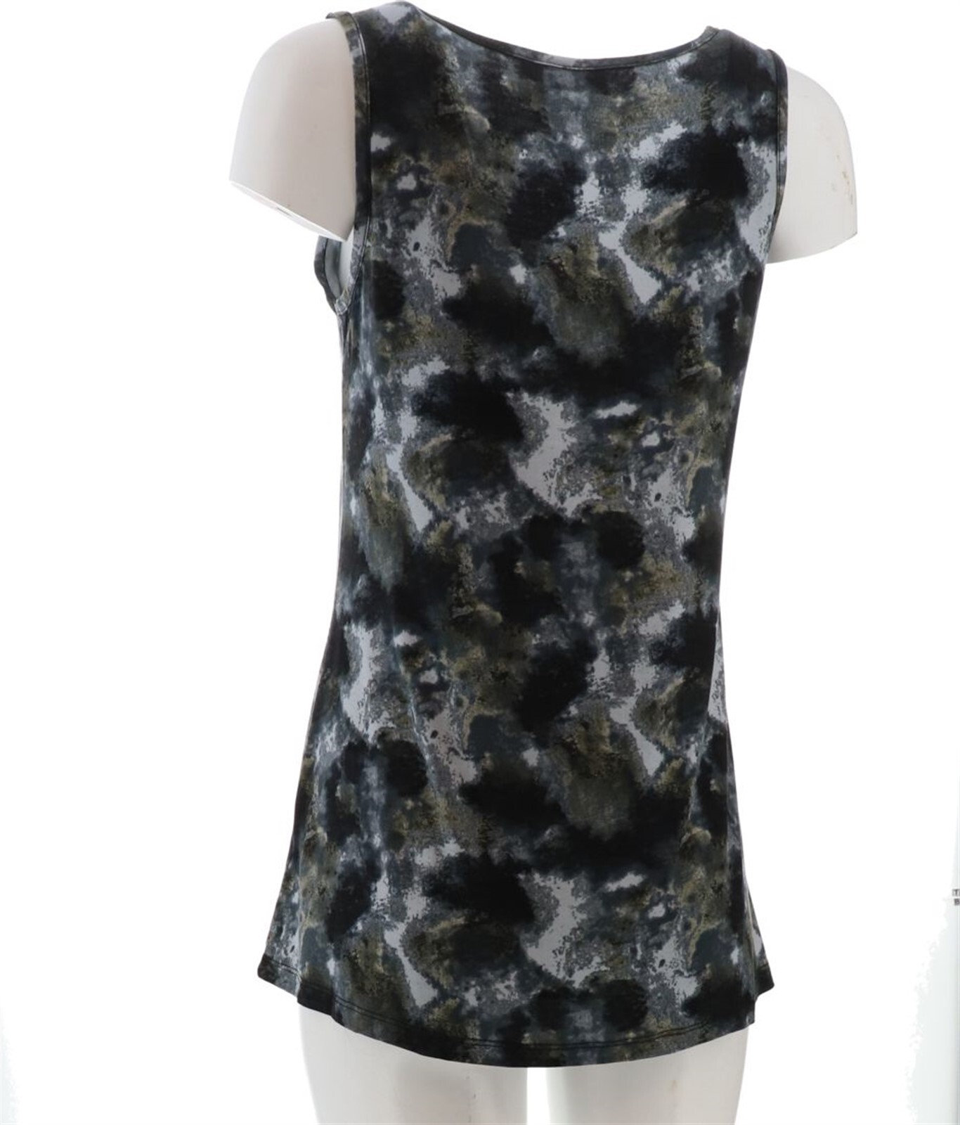 LOGO Layers 2Pc Tie-Dye Solid Knit Tank Tops Black XXS NWOT (893)