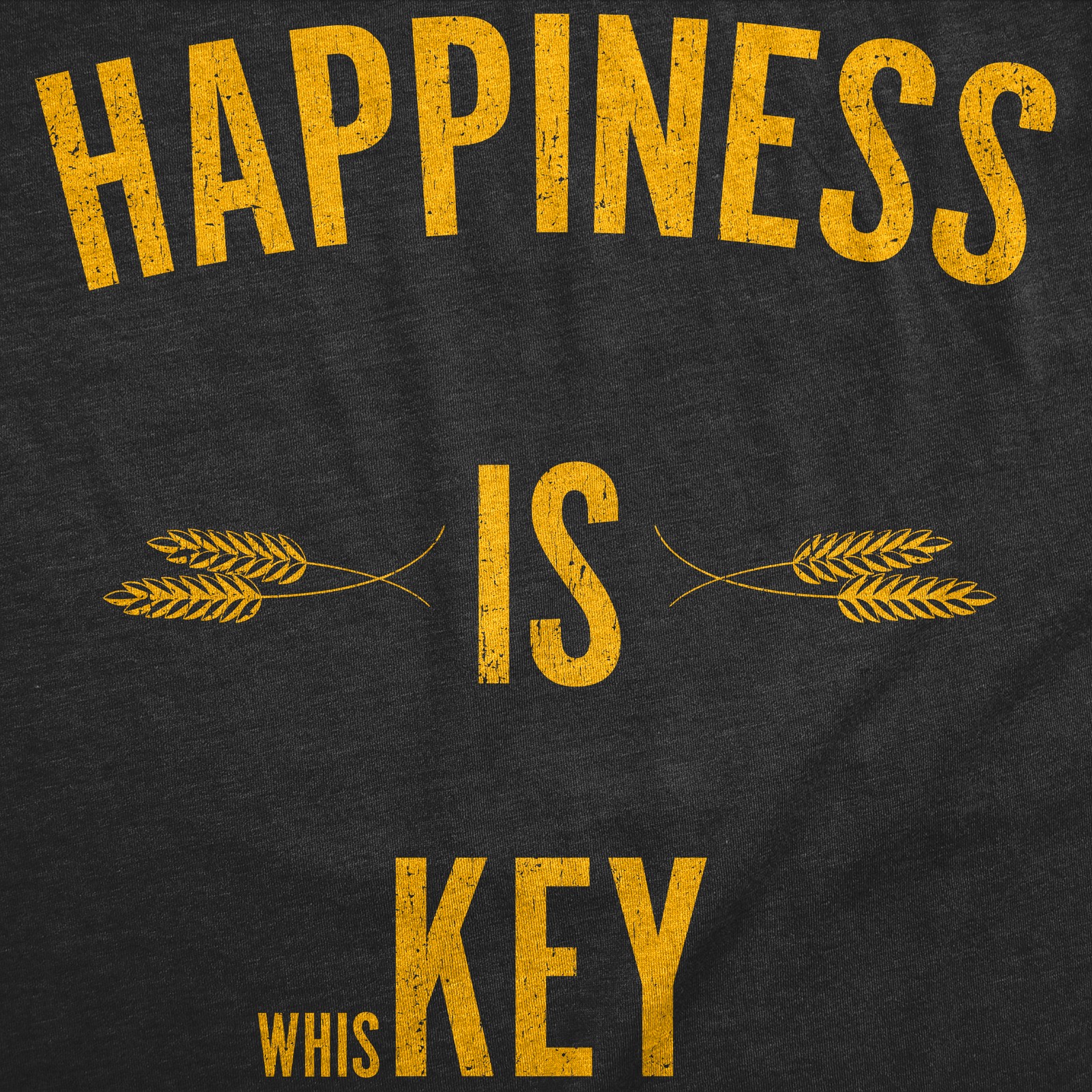 Womens Funny T Shirts Happiness Is Whiskey Sarcastic Drinking Tee For Ladies