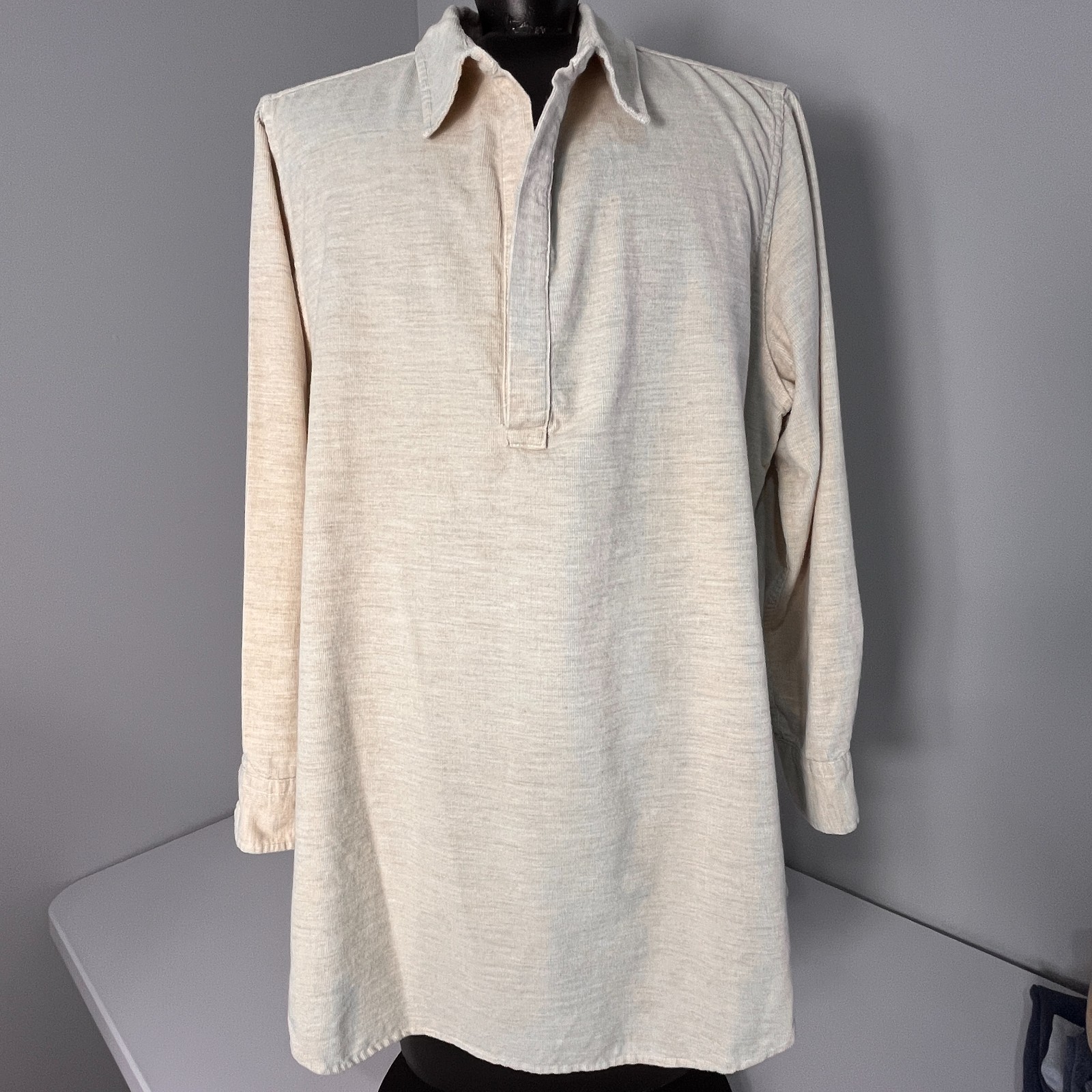American Colors Blouse Womens L Tunic Classic Fine Wale Corduroy Cottage Clean