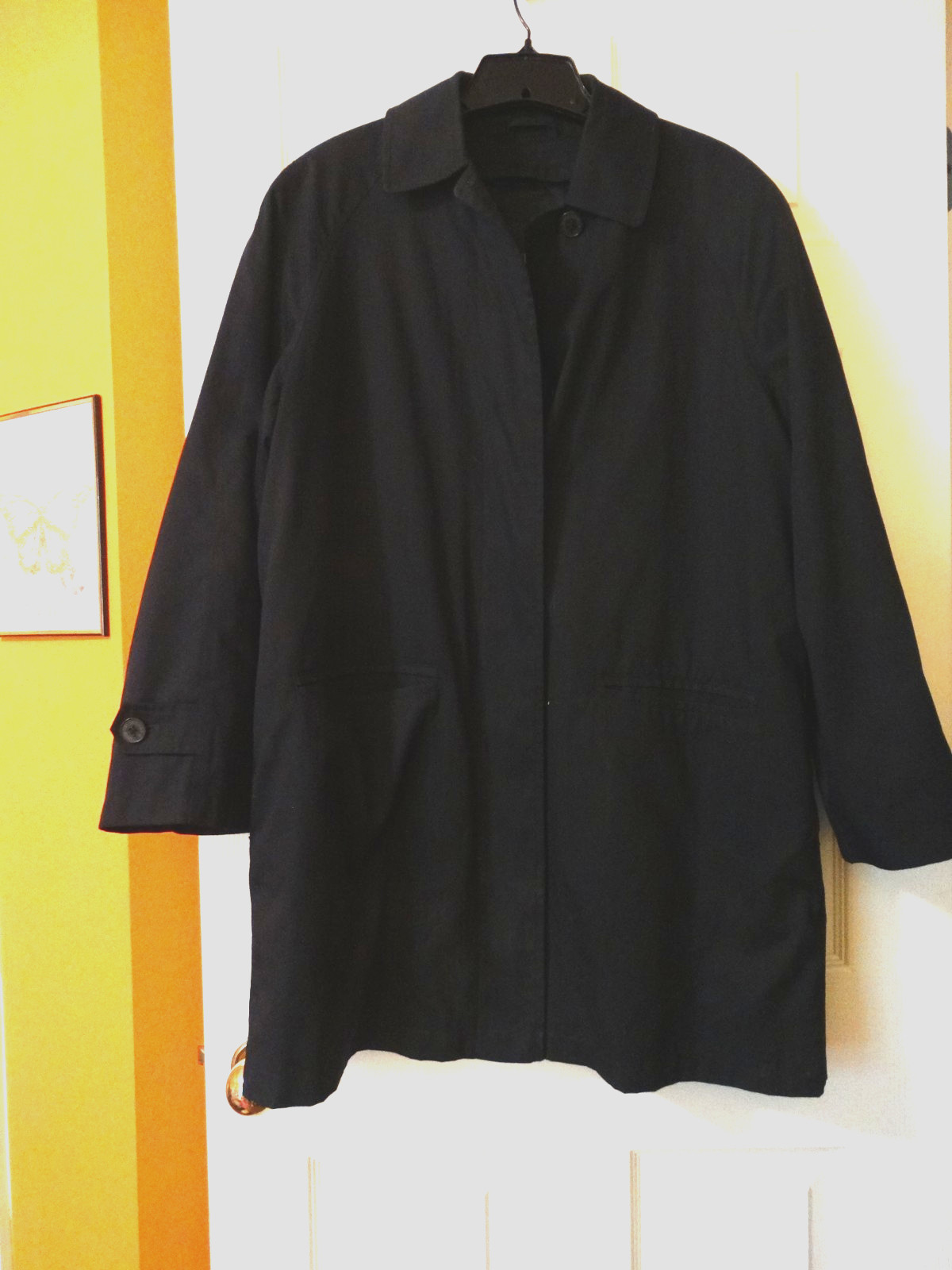 London Fog M Reg Black Trench Coat Water Resistant