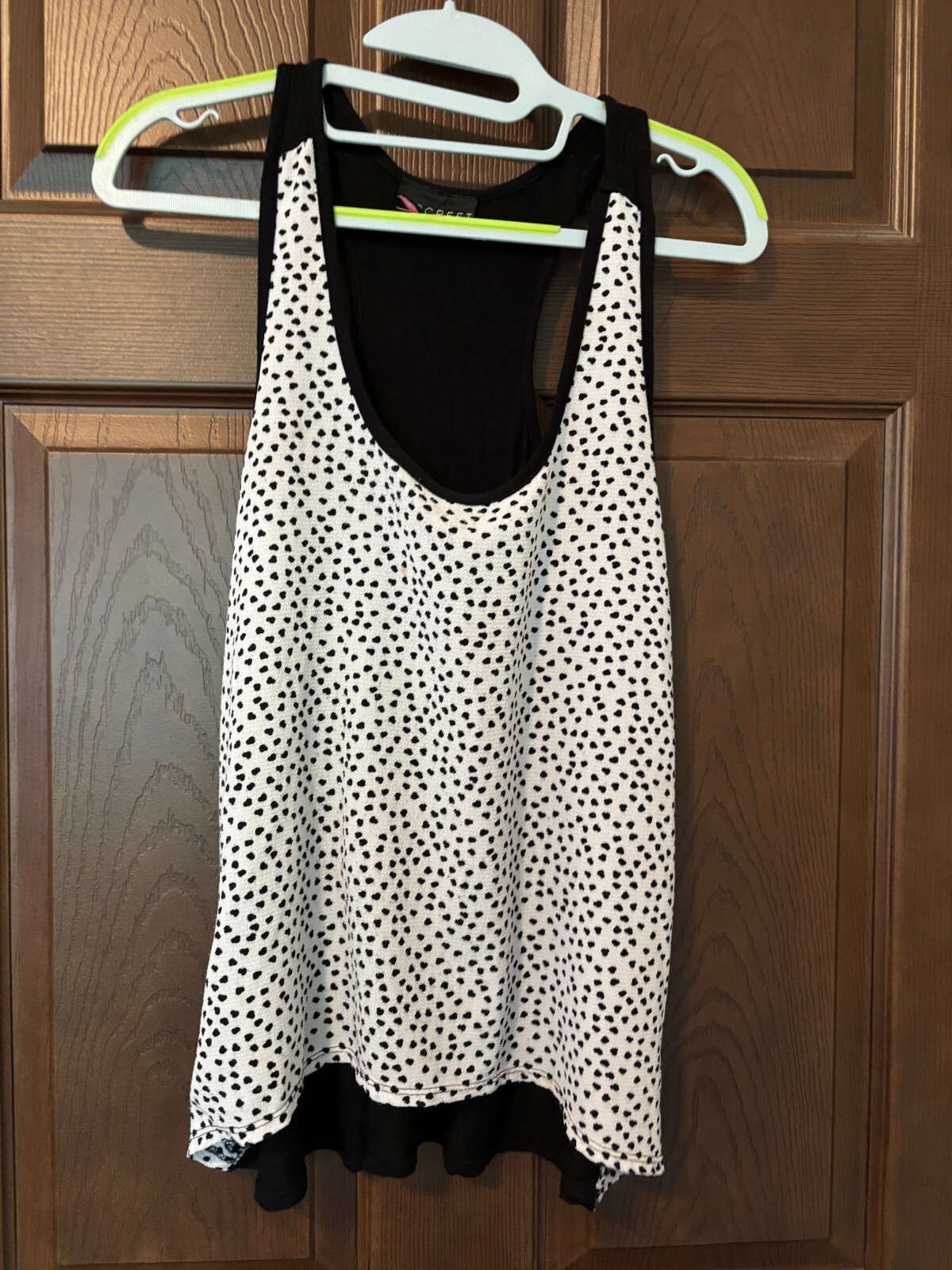 Discreet USA Womens Tank Top sz M White/Black