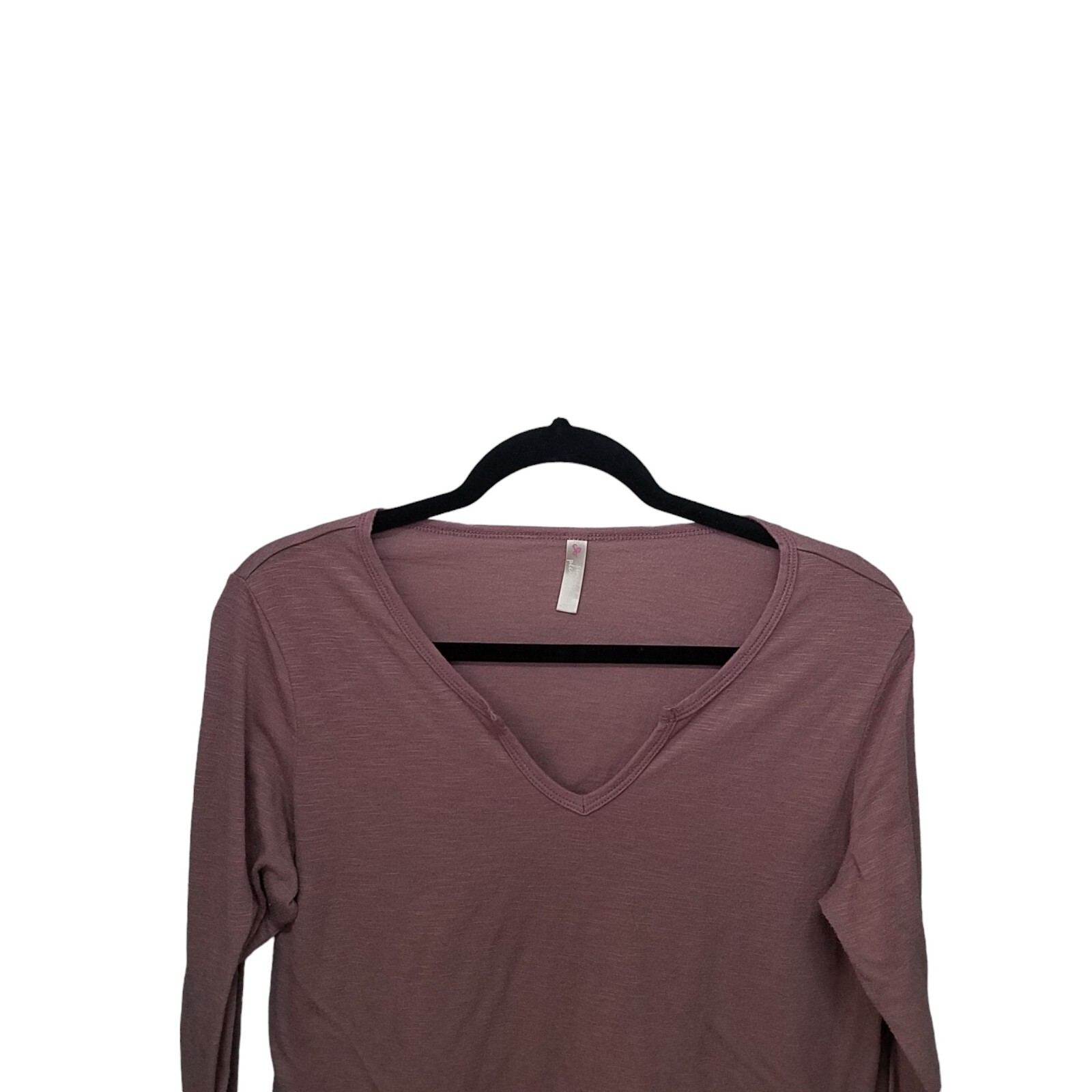 Simple Pleasures Womens Sz M Purple Solid Long Sleeve Shirt