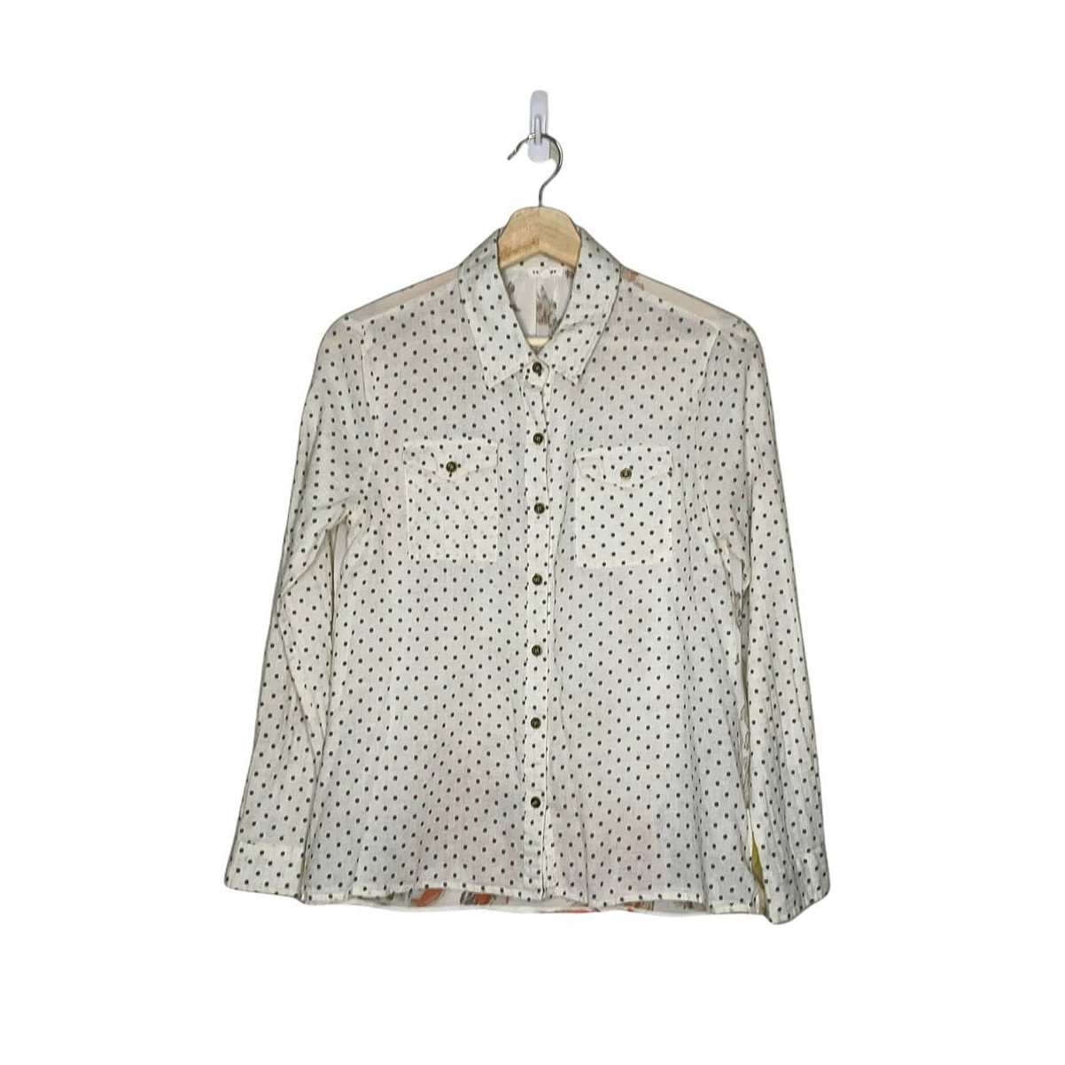 En Creme Shirt Womens Small Multi Print Versatile Casual Career Trendy Classic