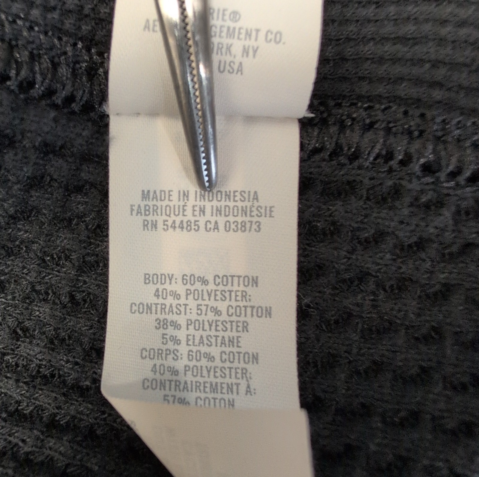 Aerie LumberJane Waffle Shirt Sz Medium Shacket Oversized Button Up Black