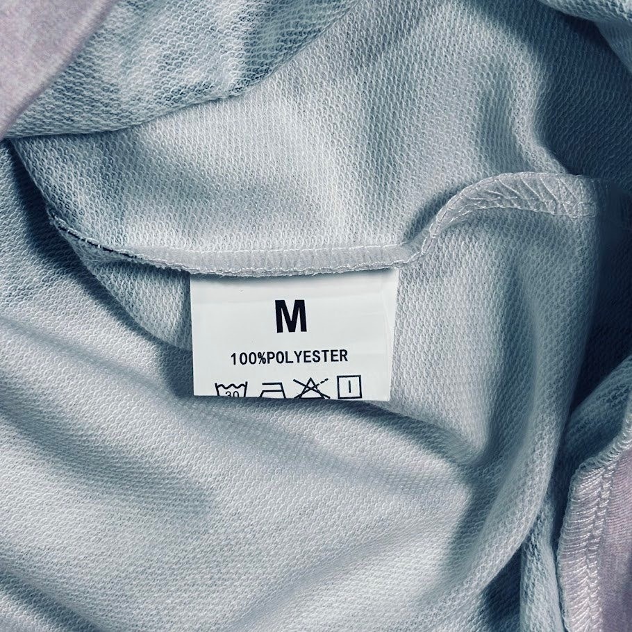 Striped Long Sleeve Quarter Zip Pullover Womens M Pink Grey Polyester Casual Top