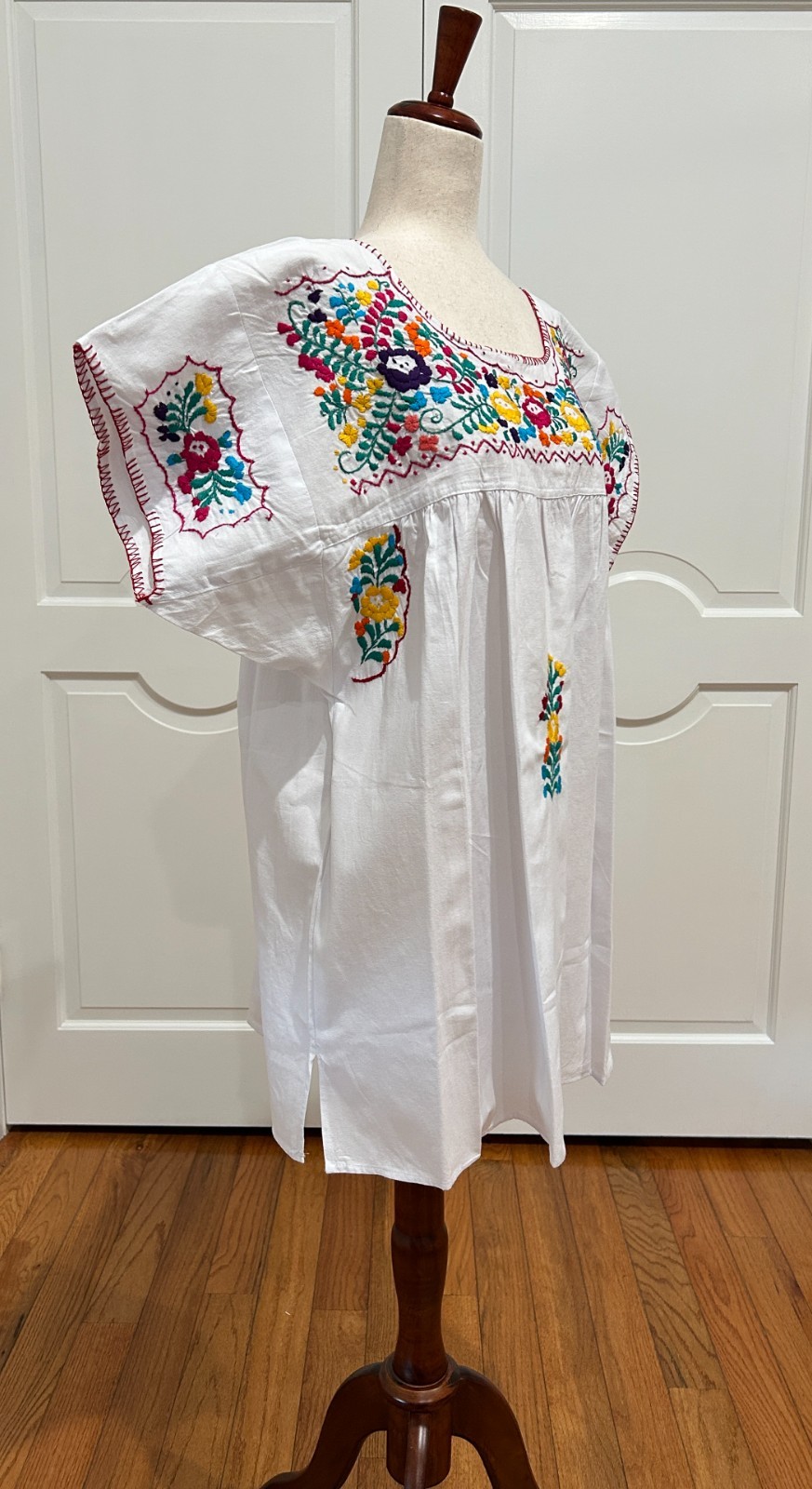 Sandra Blouse From San Antonino Oaxaca mexico. Artisan Top, Boho, short sleeve.
