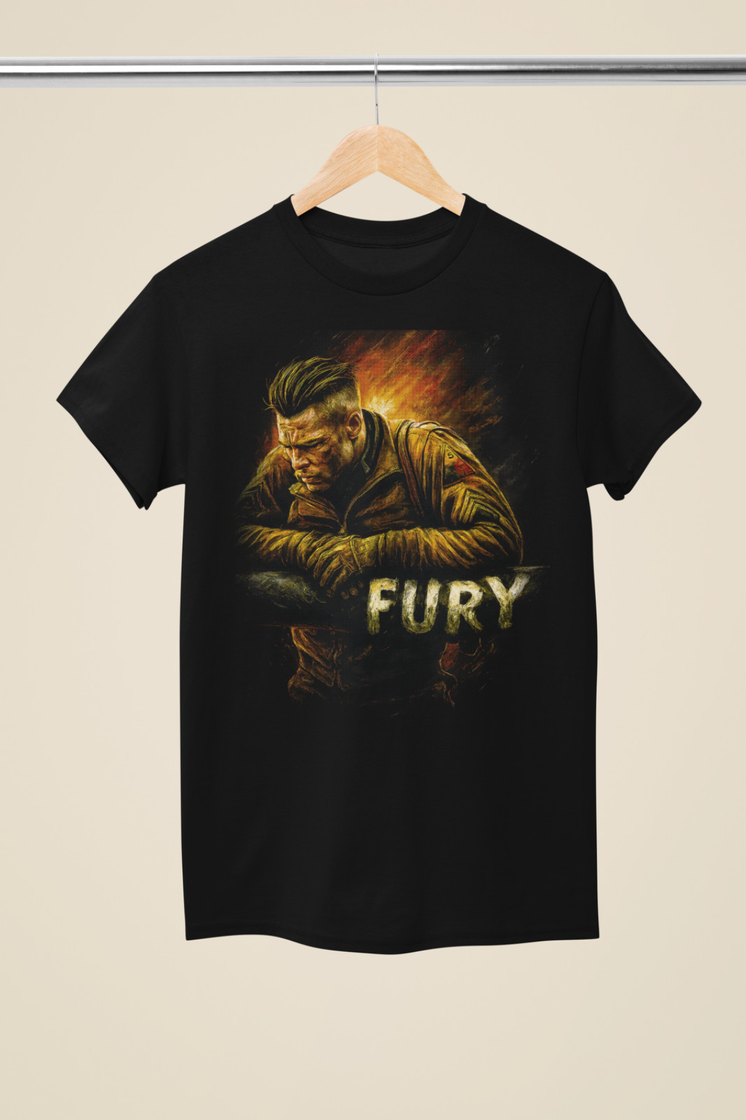 Inspired Movie Poster Drawing “Fury” Unisex T-Shirt (MO 114)
