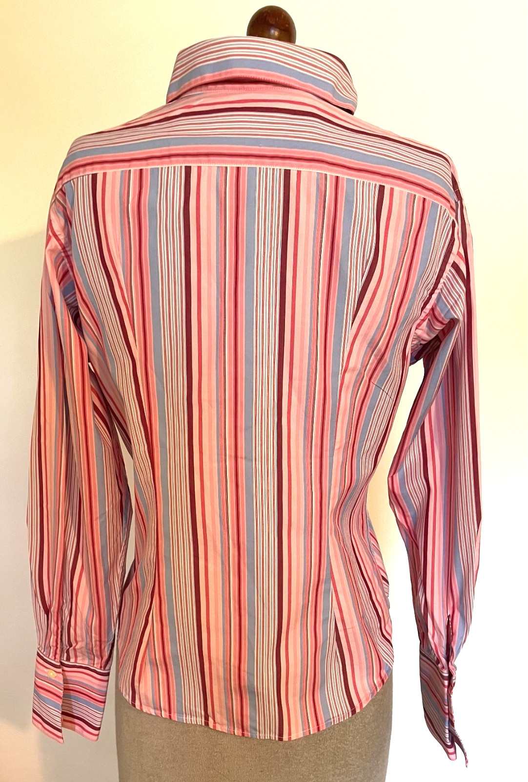 THOMAS PINK Ladies Pink, Red and Blue Striped Fitted Shirt SIZE 10