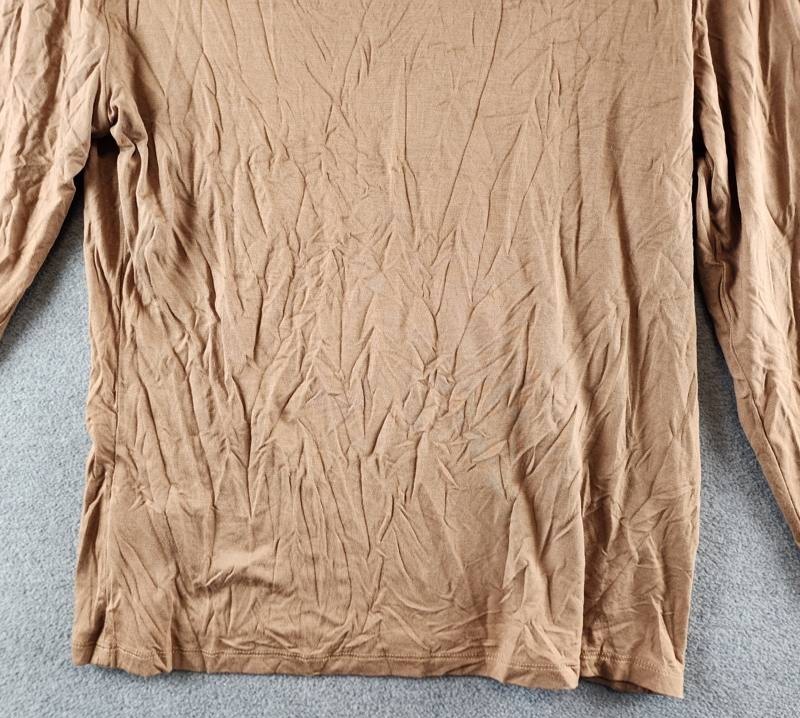 Jones New York Petite Seamless Long-Sleeve Turtleneck Top PL Caramel Pullover