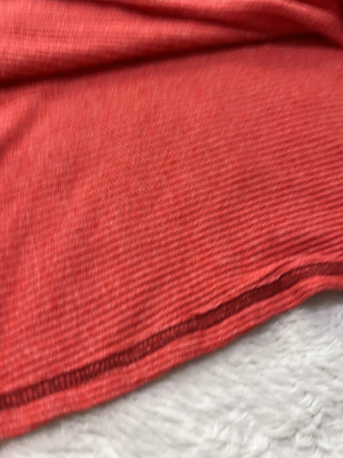 We The Free Ribbed Tunic Londontown Thermal Top. Red Oversized Lagen Look Sz L