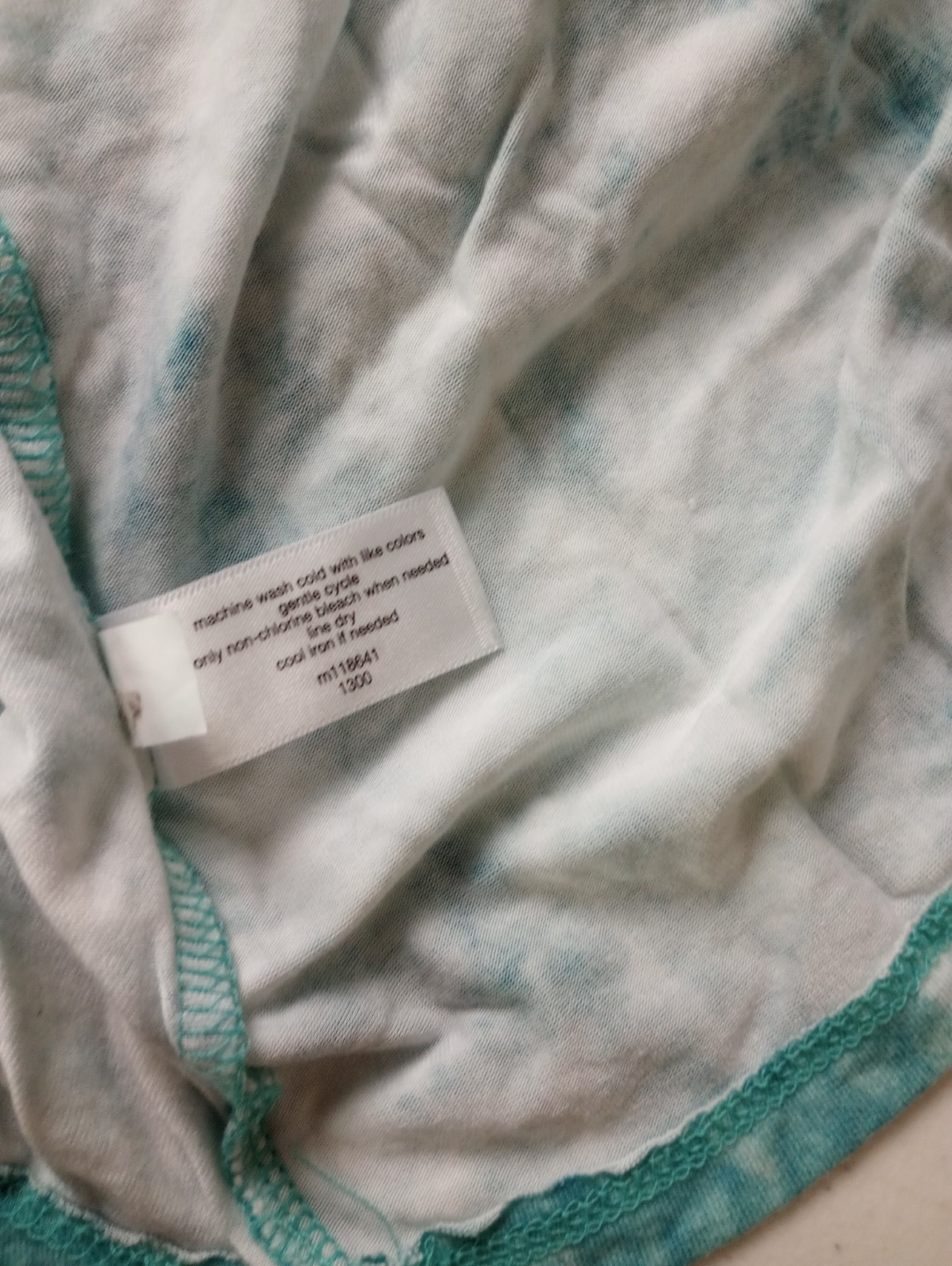 Lane Bryant Women Shirt 26/28 Blue White Tie Dye Babydoll V-Neck Short Sleeve